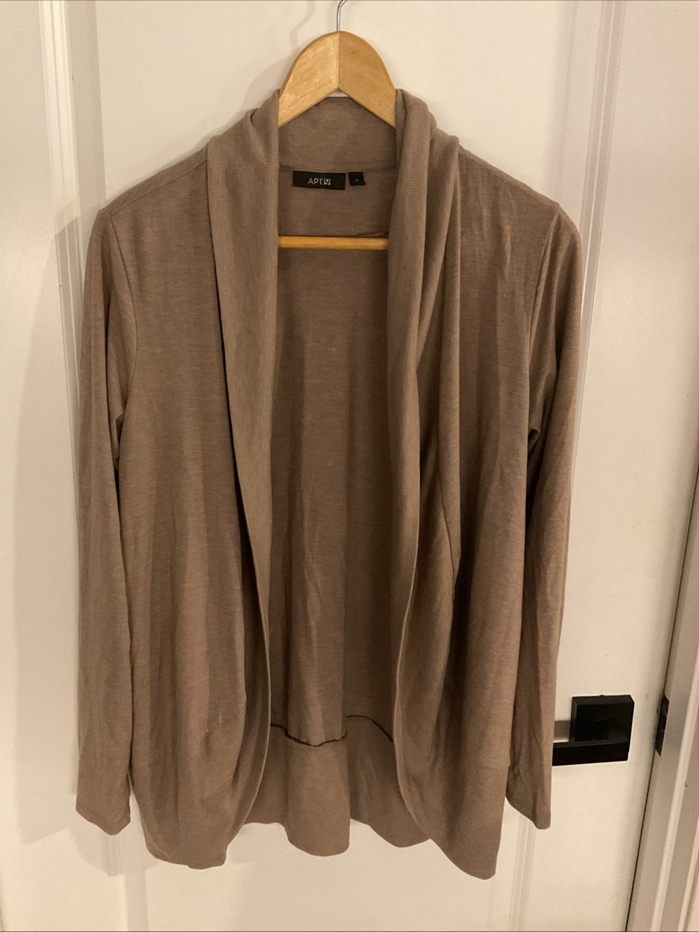 Apt. 9 - Taupe Open-Front Draped Cardigan Sweater - Ladies Size Medium